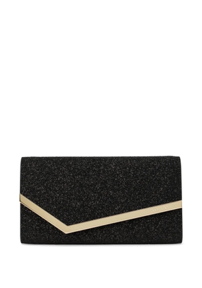 Jimmy Choo Emmie glitter clutch bag - Black