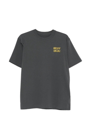 sacai logo-embroidered T-shirt - Grey