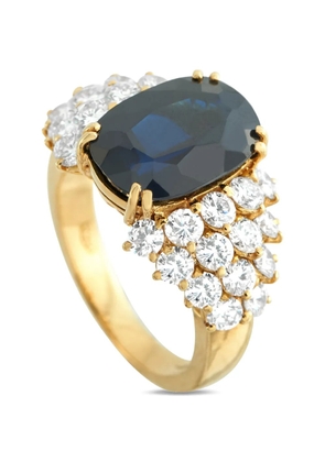 LB Exclusive diamond and sapphire embellished ring - Gold