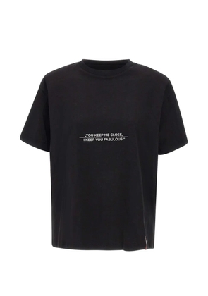 TWENTY FOURHAITCH padded shoulders logo T-shirt - Black