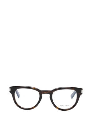 Saint Laurent Eyewear geometric-frame glasses - Brown