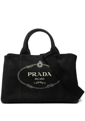 Prada Pre-Owned 2013-2025 Canvas Canapa Logo satchel - Black