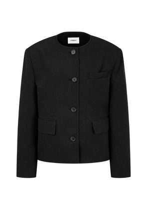 TOMBOY round neck button jacket - Black