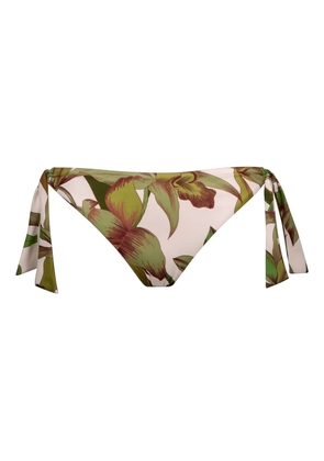 Maryan Mehlhorn tie-side floral-print bikini bottom - Green