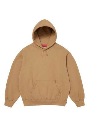 Supreme satin-appliqué hoodie - Brown