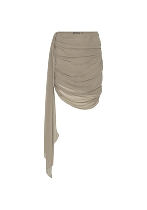 ROTATE BIRGER CHRISTENSEN chiffon draped mini skirt - Grey
