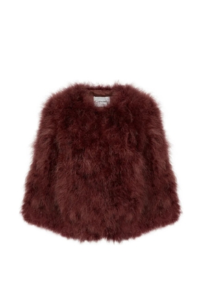 Yves Salomon hook-and-eye-fastening jacket - Red