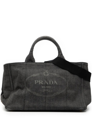 Prada Pre-Owned 2013-2025 Denim Canapa Logo satchel - Grey