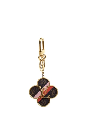 Louis Vuitton Pre-Owned 2019 Gold Plated Monogram Into The Flower Bag Charm and Holder key chain - Brown