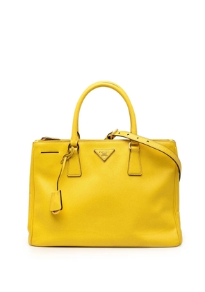 Prada Pre-Owned 2010-2025 Medium Saffiano Lux Galleria Double Zip satchel - Yellow