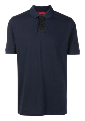 BOSS logo-print cotton polo shirt - Blue
