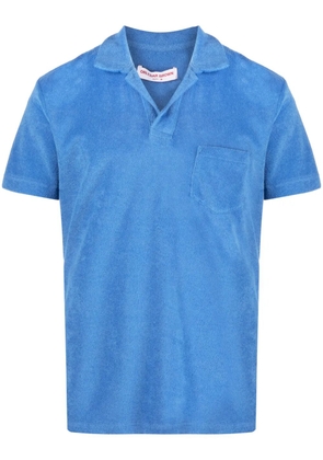 Orlebar Brown short-sleeved terry-cloth polo shirt - Blue
