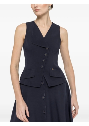 NISSA single-breasted tailored vest - Blue