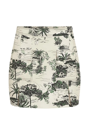 Karl Lagerfeld printed pocket mini skirt - Neutrals