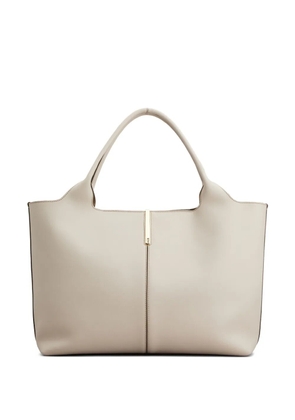 Tod's medium-small leather tote bag - Neutrals