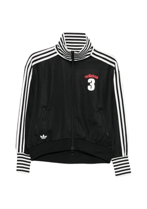 adidas striped zip knitwear - Black