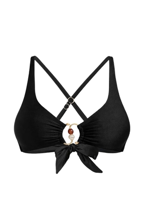 Seafolly Palermo ring-detail bikini top - Black