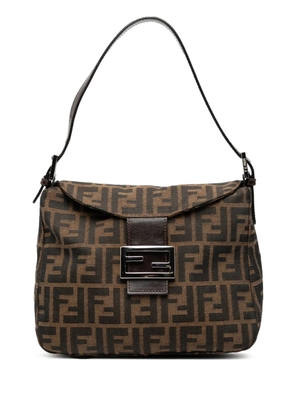 Fendi Pre-Owned 2000-2010 Zucca Canvas Double Flap shoulder bag - Brown