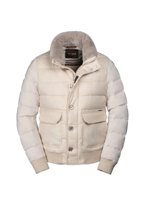 Moorer Fantoni-Y1 padded removable-collar jacket - Neutrals
