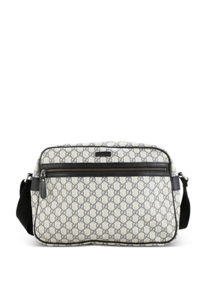 Gucci Pre-Owned Front Zip Camera Bag GG Coated Canvas Large crossbody bag - Black