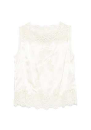 DÔEN Viviane lace-trim blouse - Neutrals