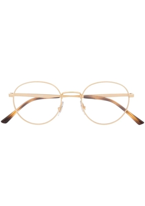 Ray-Ban polished-effect round-frame glasses - Gold