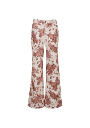 Cara Cara Annie floral-pattern trousers - Neutrals