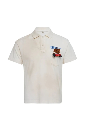 Doublet bear-appliqué polo shirt - White