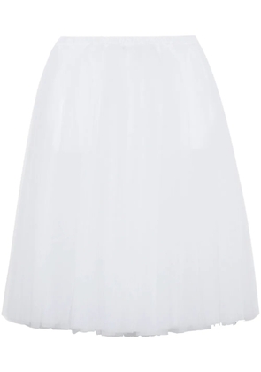 Black Comme Des Garçons tulle midi skirt - White