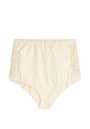 DRIES VAN NOTEN striped micro shorts - Neutrals