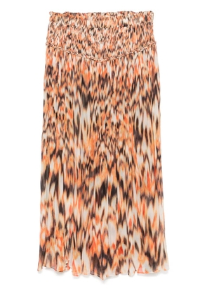 ISABEL MARANT Rolande patterned maxi skirt - Orange