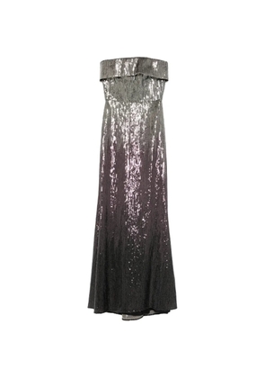 Elie Saab sequin strapless maxi dress - Silver