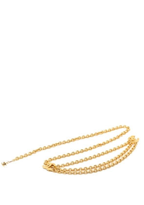 CHANEL Pre-Owned 1985 Gold Plated Triple CC Chain belt
