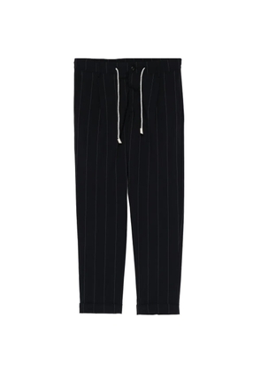 Eleventy pinstripe-pattern drawstring trousers - Blue