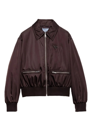 Prada Re-Nylon triangle-logo jacket - Brown
