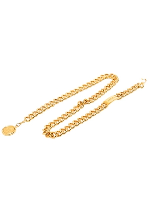 CHANEL Pre-Owned 1980-1990 Gold Plated CC Medallion Chain belt
