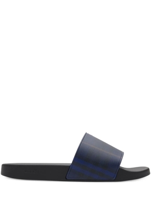 Burberry checked slides - Blue