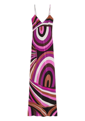 PUCCI Iride-print silk dress - Purple