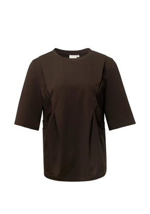 KUMANN YHJ ponte construction T-shirt - Brown