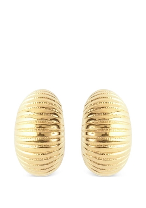 Monet Pre-Owned 1980s textured demi-hoop earrings - Gold