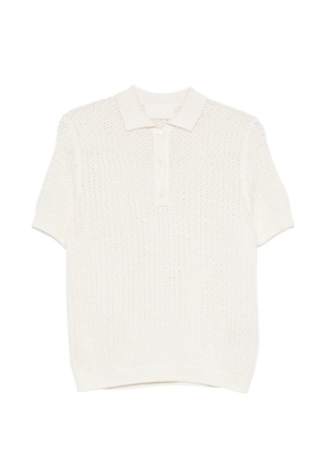 BOMPARD waffle pointelle polo shirt - White