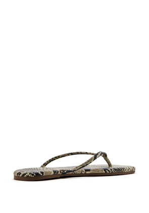 Tkees Lily snakeskin square-toe sandals - Neutrals