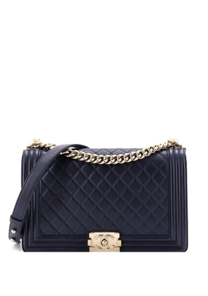 CHANEL Pre-Owned Boy Flap Bag Quilted Lambskin Old Medium shoulder bag - Blue