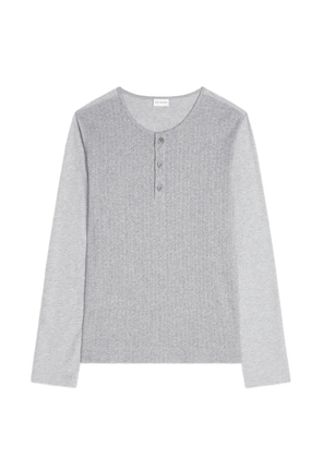 DRIES VAN NOTEN button ribbed T-shirt - Grey