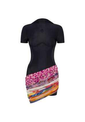 Marine Serre Scarves mini dress - Black