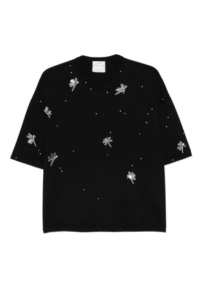 Forte Forte dragonfly embellished T-shirt - Black