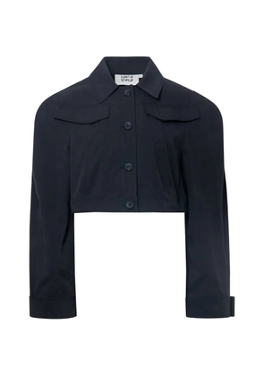 KUMANN YHJ signature cropped trucker jacket - Blue