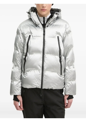 Ea7 Emporio Armani logo-patch ski jacket - Grey