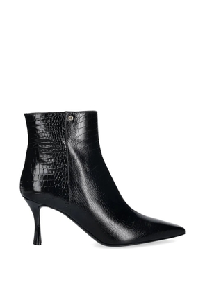 Baldinini pointed-toe croc-effect boots - Black