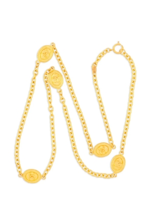 CHANEL Pre-Owned 1980s oval-medallion necklace - Gold